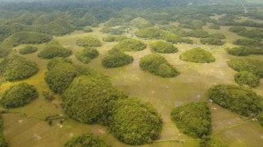Bohol, Filipinler yatay, yeşil tepeler