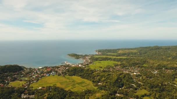 Tropische Landschaft Meer, Himmel. Philippinen — Stockvideo