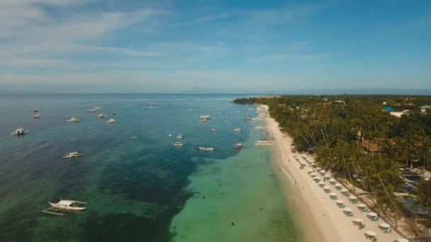 Pięknej, piaszczystej plaży Filipin — Wideo stockowe