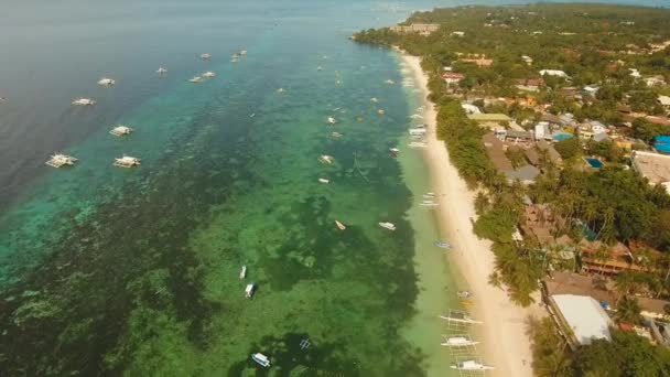 Pięknej, piaszczystej plaży Filipin — Wideo stockowe