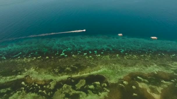 Motorbåt i havet — Stockvideo