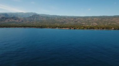 Su yüzeyi hava görüntüsü. Bali..