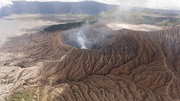 Active volcano with a crater. Gunung Bromo, Jawa, Indonesia.