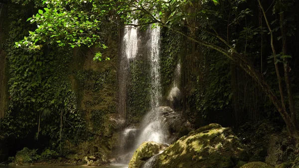 Beautiful tropical waterfall. Philippines Bohol island.