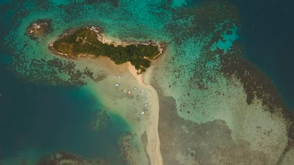 Laguna Tropical Con Agua Turquesa Arena Blanca Hermosa Playa Bahía —  Fotos de Stock