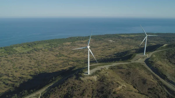 Solar Farm with Windmills. Philippines, Luzon