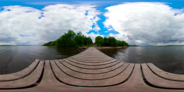Пейзаж з річкою 360VR — стокове відео