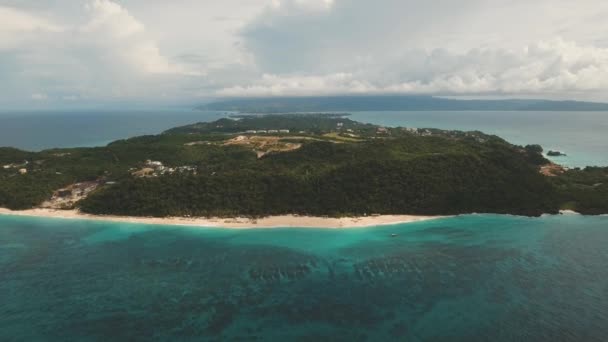 Αεροφωτογραφία τροπικό τροπικό νησί — Αρχείο Βίντεο