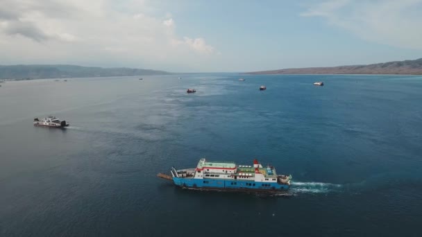 Passagierfährhafen, Gilimanuk. Bali, Indonesien. — Stockvideo