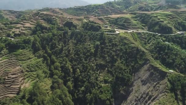 Farmland in a mountain province Philippines, Luzon — Stock Video