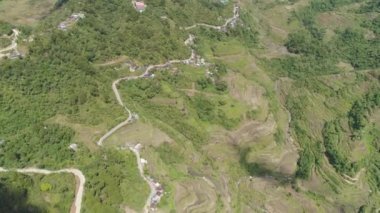 Dağlarda pirinç terasları. Filipinler, Batad, Banaue.