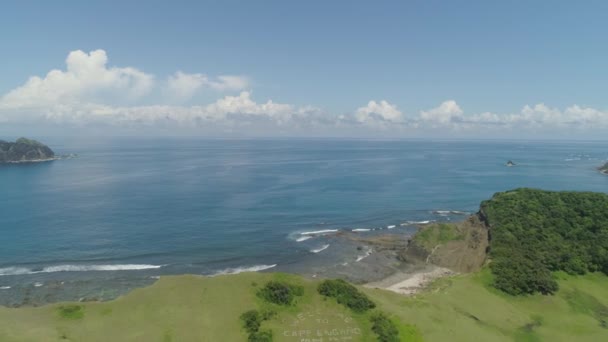 Costa con playa de la isla de Palau. Filipinas . — Vídeo de stock