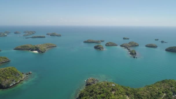 Set of islands in sea. Philippines. — Stock Video