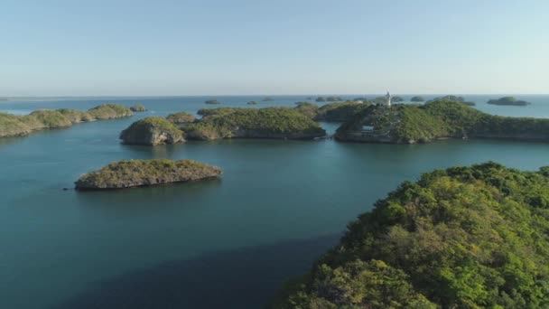 Soubor ostrovů v moři. Filipíny. — Stock video