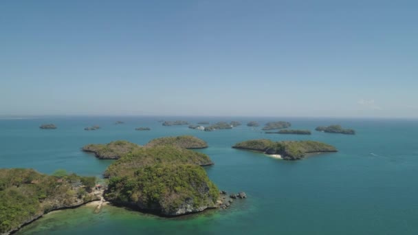 Set of islands in sea. Philippines. — Stock Video