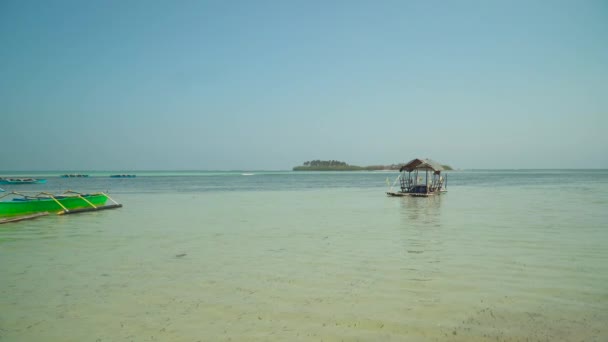 Sandy white beach. Philippines. — Stock Video