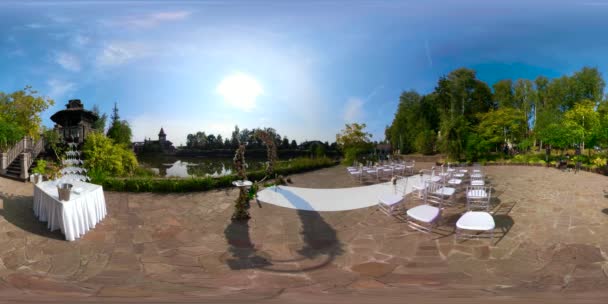 Wedding outdoor ceremony 360VR — Stock Video