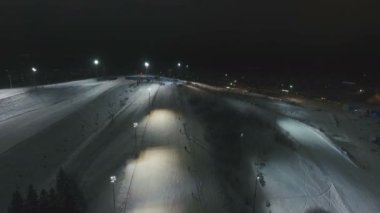 Gece Kayak Merkezi. Havadan görünümü.