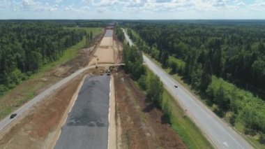 Otoyol inşaatı Hava Görünümü