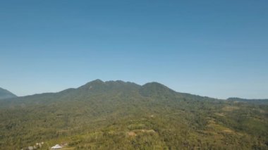 Endonezya, Bali, tarım arazileri olan dağ manzarası