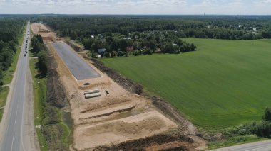 Otoyol inşaatı Hava Görünümü