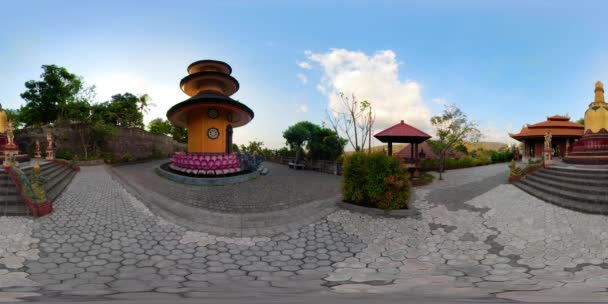 Boeddhistische tempel op het eiland Bali-vr360 — Stockvideo