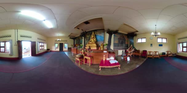 Статуя Буда на храмовом острове Бали vr360 — стоковое видео