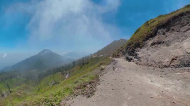 Dağ manzarası Jawa Adası, Endonezya.