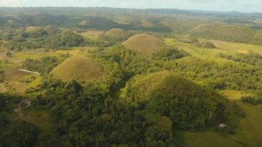 Bohol, Filipinler yatay, yeşil tepeler