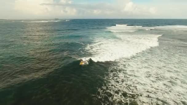 Surfer auf der Wasseroberfläche — Stockvideo