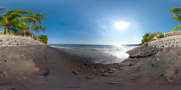 Costa con playa vr360 — Vídeo de stock