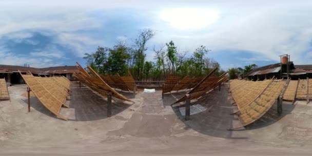 Fabryka makaronu w Bantul, Yogyakarta, Indonezja vr360 — Wideo stockowe