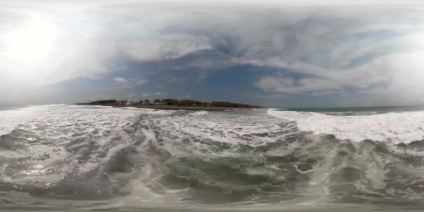 Big ocean waves vr360 — Stock Video