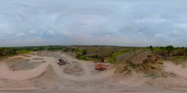 Cantiere in montagna vr360 — Video Stock