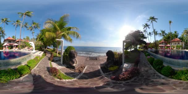 Piscina no resort vr360 — Vídeo de Stock