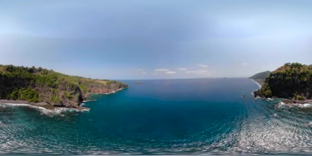 Paysage marin avec plage, mer vr360 