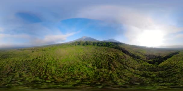 Tropical landscape rainforest and mountains vr360 — Stock Video