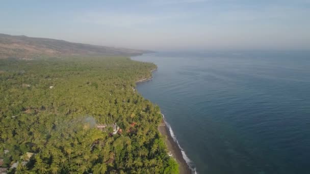 Paisaje marino con playa tropical — Vídeos de Stock