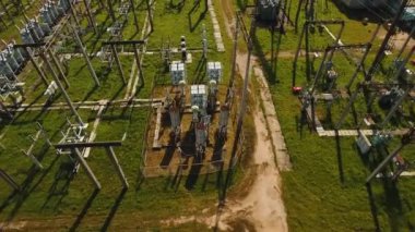 Elektrik santrali, elektrik santrali. Hava görünümü