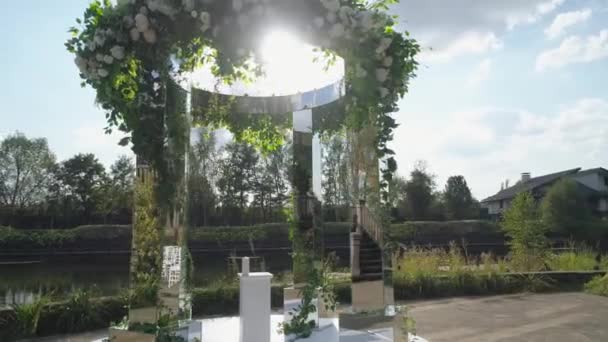 Ceremonie de nuntă în aer liber — Videoclip de stoc