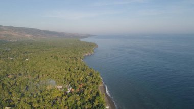 Tropikal plajlı deniz manzarası