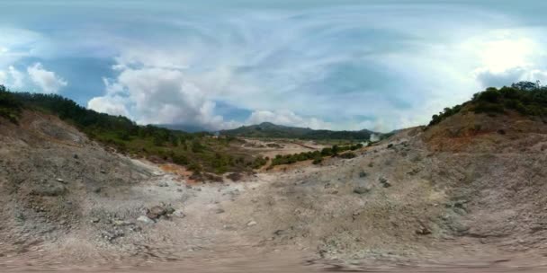 Sopečné náhorní plošiny Indonésie Dieng Plateau — Stock video