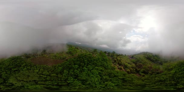 Çiftçilerin arazi dağlarda, Endonezya. vr360 — Stok video