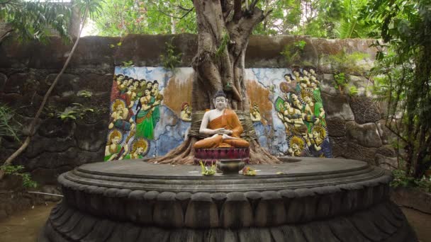 バリ島の寺院でブダ像 — ストック動画