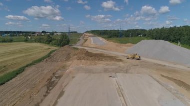 Otoyol inşaatı Hava Görünümü