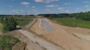 Otoyol inşaatı Hava Görünümü