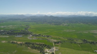 Pirinç Teras alanıyla manzara. Filipinler, Luzon.