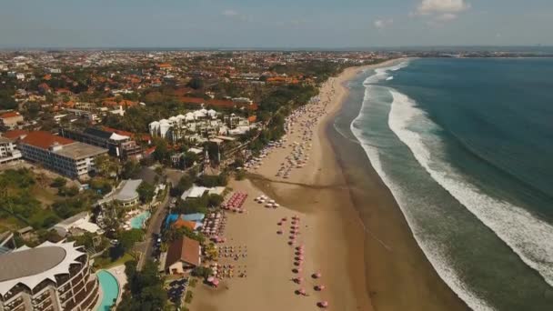 Vue aérienne belle plage, Bali, Kuta.