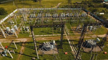 Elektrik santrali, elektrik santrali. Hava görünümü