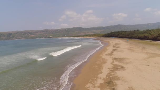 Playa de arena en complejo tropical — Vídeos de Stock